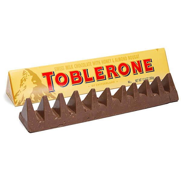 Toblerone Swiss Milk Chocolate With Honey and Almond Nougat 20 ct.