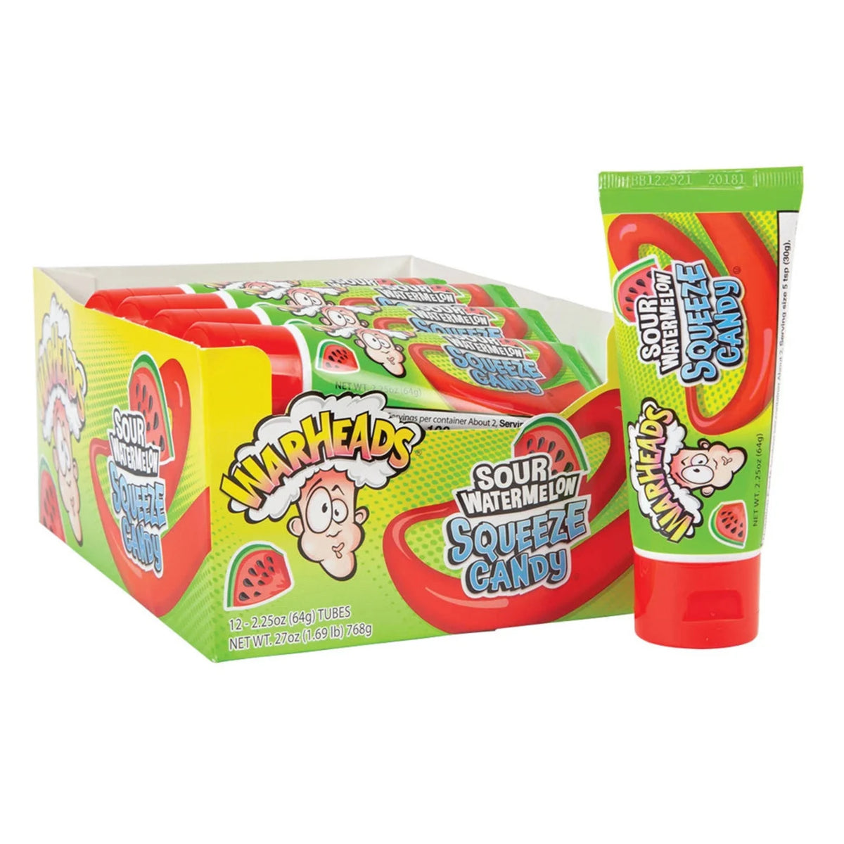 Warheads Watermelon Sour Squeeze Candy 12 ct. Warheads Watermelon Sour Squeeze Candy 12 ct.