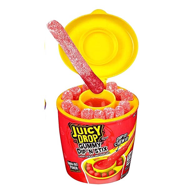 Juicy Drop Gummy Dip 'N Stix KnockOut Punch Sugar Bear Candy